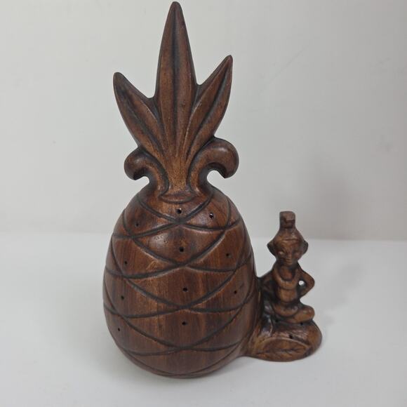 Treasure Craft Tiki Pineapple Toothpick Appetizer Server 7-1/4in Ceramic 1960s - Picture 9 of 9